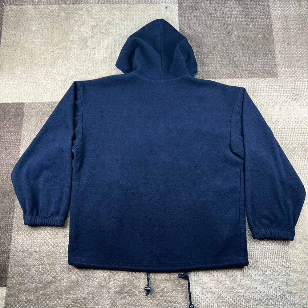 Nike Court Logo Vintage Fleece Full Zip Hoodie Mens XXL Navy Blue Retro Jacket
